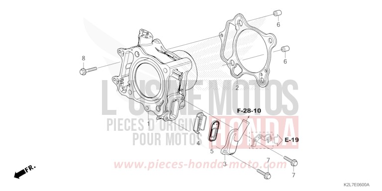 ZYLINDER/PLAETTCHENVENTIL von ADV 350 HYPER RED (R348) von 2025